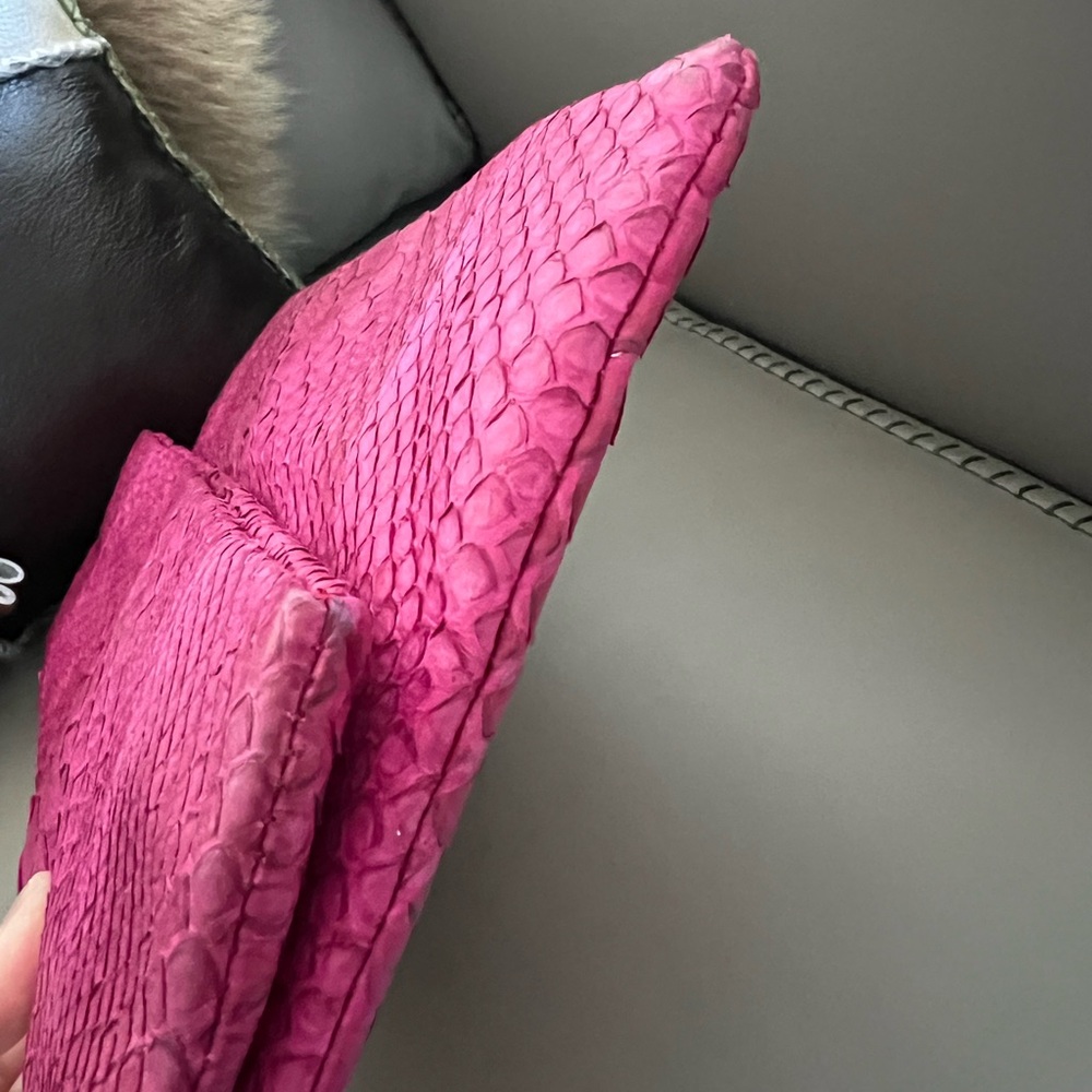 Real Python Skin Clutch – Pink Statement Piece - Picture 10 of 10